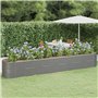 Lit surélevé de jardin Acier enduit de poudre 440x80x68 cm gris