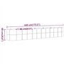 Lit surélevé de jardin Acier enduit de poudre 440x80x68 cm gris