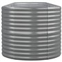 Lit surélevé de jardin Acier enduit de poudre 440x80x68 cm gris