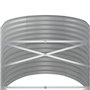 Lit surélevé de jardin Acier enduit de poudre 440x80x68 cm gris