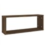 Étagères murales cube 2 pcs Chêne marron 60x15x23 cm Bois