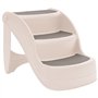 vidaXL Escalier Pliable 3 Marches pour Chien Crème 50x38x38 cm Échelle Voiture