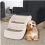 vidaXL Escalier Pliable 3 Marches pour Chien Crème 50x38x38 cm Échelle Voiture