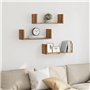 vidaXL Étagères murales 3 pcs chêne Artisanal Bois d'ingénierie