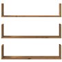 vidaXL Étagères murales 3 pcs chêne Artisanal Bois d'ingénierie
