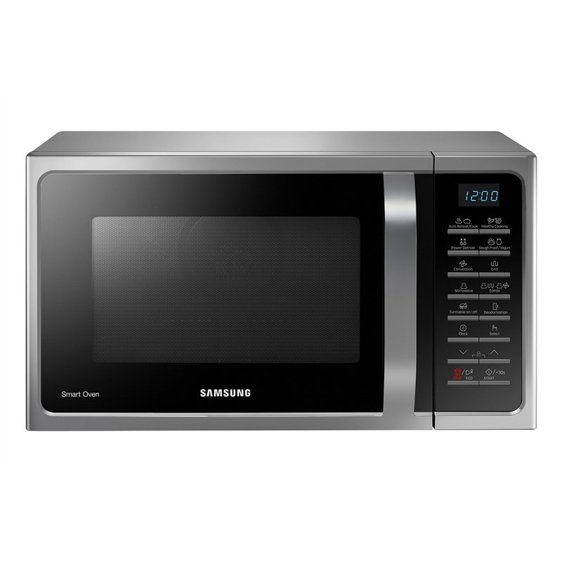 Samsung MC28H5015CS Micro-ondes Combiné, SmartOven, 900 W, Grill 1500 W, 28 L, 51,7 x 31 x 47,6 cm, Argent