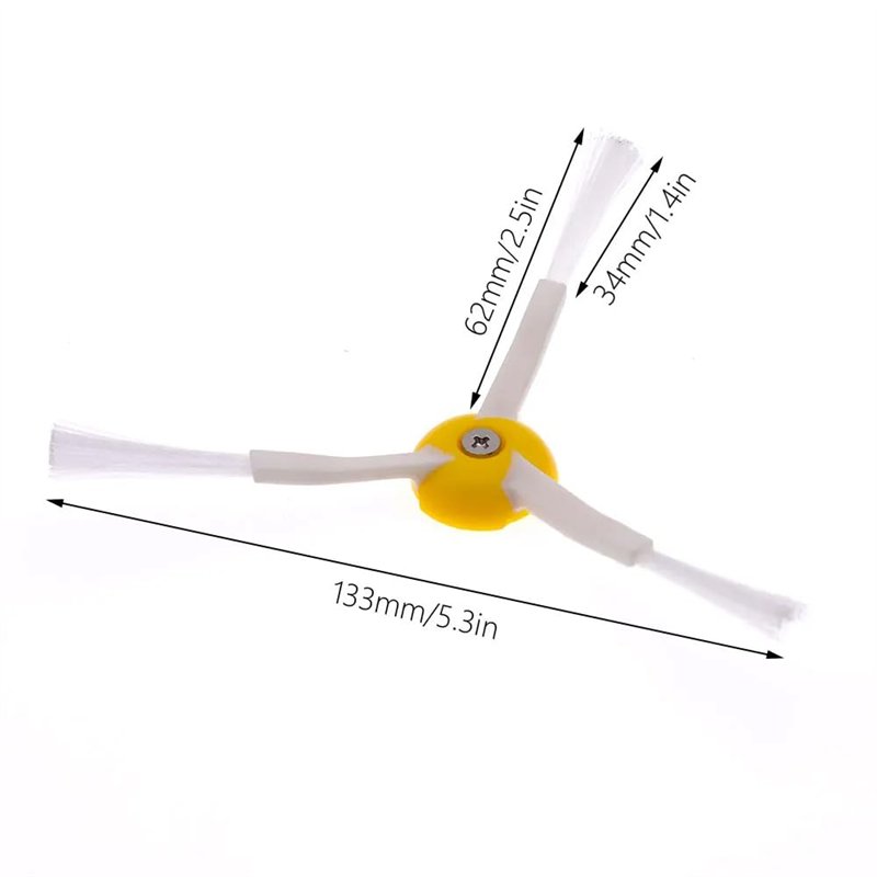 Image secondaire de MIRTUX Pack de Remplacement de 3 brosses latérales Compatible avec Roomba séries 500, 600 et 700 - Kit de 3 pales - Pièces de Re