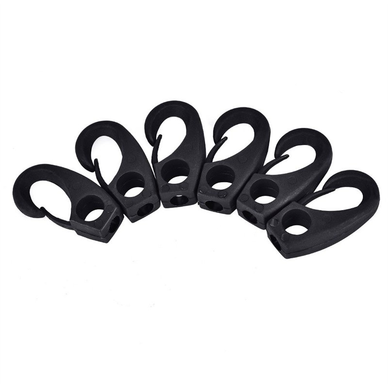 Demeras Plastic Shock Bungee Corde Corde Crochet 6 PCS. Crochet de Choc d'arrimage en Nylon pour Accessoire de Bateau de canoë-K