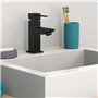 EISL NI075THI-B CALVINO Robinet de salle de bain noir mat carré, mitigeur de lavabo avec design angulaire, mitigeur monocommande
