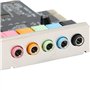 Carte Son PCIe, Carte Son 6 Canaux Matériel de Conversion de Signal Audio de Bureau Stéréo avec CD de Pilotes pour 7/Vista/XP 32