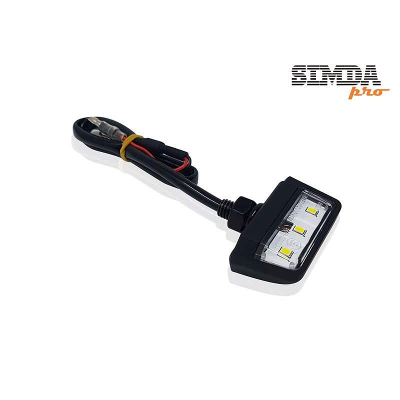 Image secondaire de Éclairage de plaque d'immatriculation, à LED, homologuée E, pour moto, quad, roller, voiture, VTT, IP67, mini, noir, super aspec