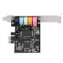 ASHATA Carte Son PCI Express, Carte Adaptateur Stéréo PCI-E 5.1, Puce CMI8738 6 Canaux, Prise en de 7, pour Ordinateur de Bureau