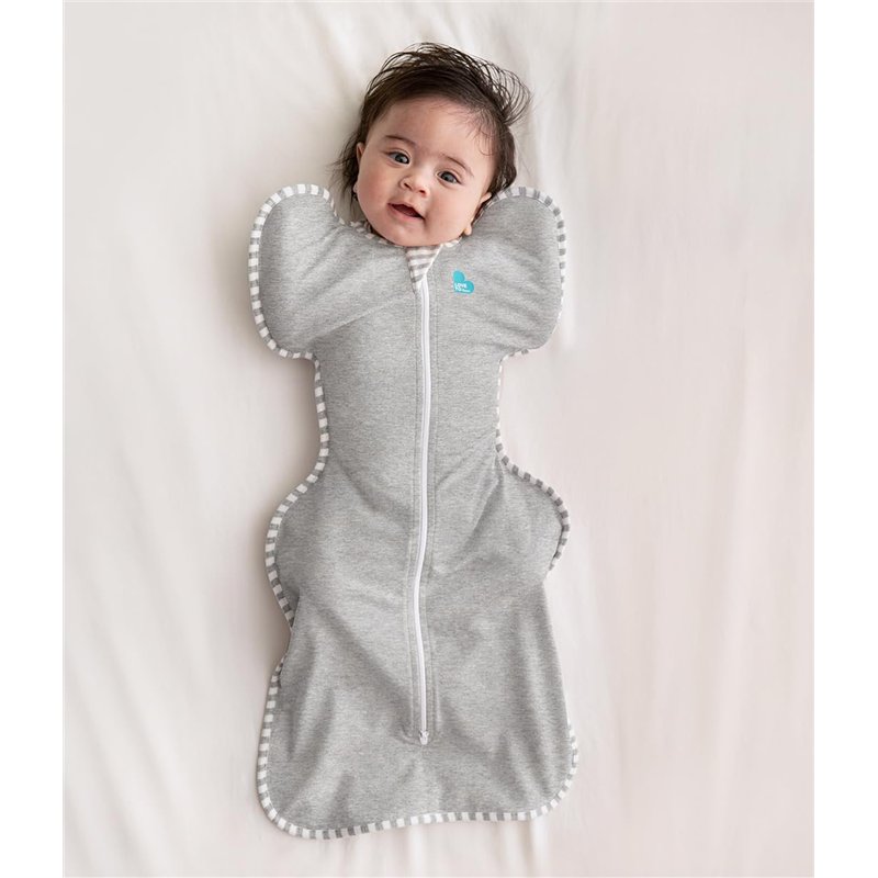 Image secondaire de Love To Dream Swaddle Up, Small 3,5-6 kg - Gris, ajusté, soutient Un Sommeil sain, 1,0 Tog - Idéal pour 20-24°C, Coton Lavable e