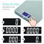 HomeFashion Balance de Cuisine Électronique de Haute Précision 5000g/1g avec Écran LCD Rétroéclairé, 6 Unités et Fonction Tare A