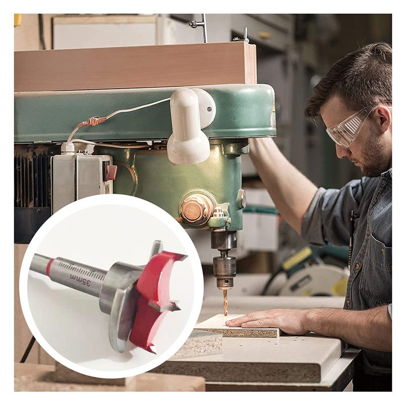 Image secondaire de 35 mm Forstner Meche Bois - Forstner Fraise a Bois - Foret Bois pour Travaux Divers - Mèche à Bois Foret pour Bois, Plastique, C