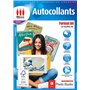 Papier Autocollant Imprimante -25 Feuilles Adhésif Blanc Mate