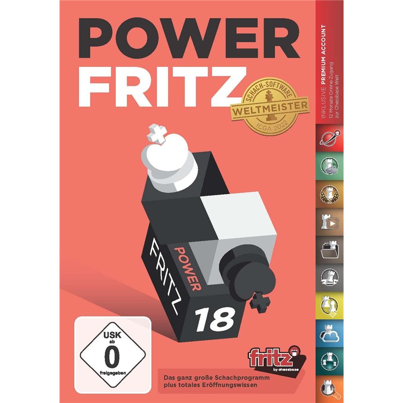 Power Fritz 18 - Le très grand programme d'échecs avec théorie d'ouverture complète : logiciel d'échecs Champion du monde 2022 -