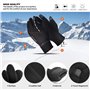 MOBIUSPHY Gants Hiver Homme et Femme Chaud Super Doux Gants écran Tactile Sport pour la Course à Pied, Le vélo, Le Ski, la rando