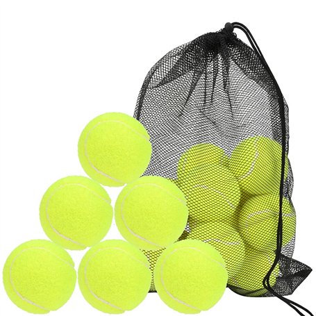 FOROREH 18pcs Balles de Tennis Avec Sac en Filet - Robustes et Rebondissantes Pour Adultes