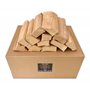 PINI Bois de barbecue sans écorce - hêtre - 20 kg - Bois de chauffage d'environ 25 cm pour four à pizza