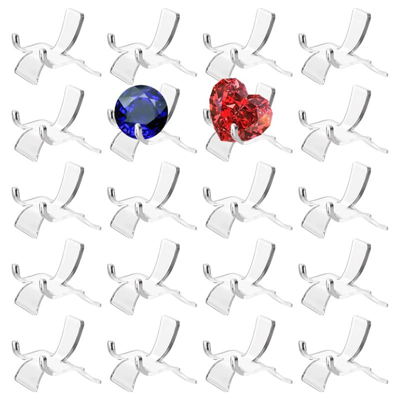 LanYing 20 Pièces Présentoirs Triangulaires en Acrylique Supports de Chevalet en Acrylique Support d'Affichage Chevalet Transpar