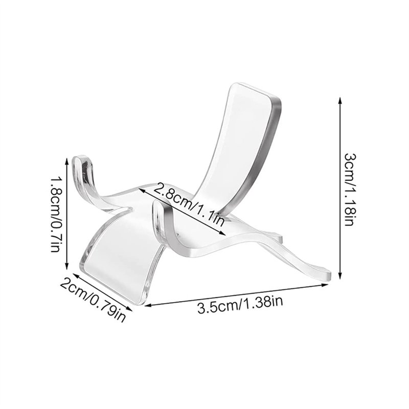 Image secondaire de LanYing 20 Pièces Présentoirs Triangulaires en Acrylique Supports de Chevalet en Acrylique Support d'Affichage Chevalet Transpar