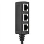Ausla Câble d'extension Ethernet Adaptateur de Câble Répartiteur de Connecteur de Transfert de Port Mâle à 3 Femelle Réseau RJ45