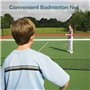 Filet de Badminton Portable,Filet de Volley-Ball de Tennis Pliable Réglable,Filet sans Noeud pour Jardin Plage Sports de Plein A
