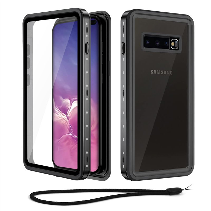 Beeasy Coque pour Samsung Galaxy S10+ Plus, Etanche Antichoc 360° Protection avec Protecteur d'Écran Robuste Outdoor Antipoussiè