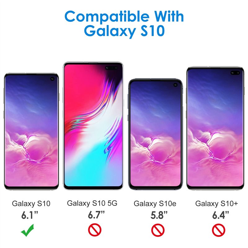 Image secondaire de JETech Protection Écran Compatible Samsung Galaxy S10, Film Ultra HD en TPU, Coque Compatible, Lot de 2