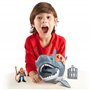 Fisher-Price Imaginext Requin Méga Mâchoire avec Figurine de Plongeur, Cage et Accessoires Inclus, Jouet pour Enfant de 3 à 8 An