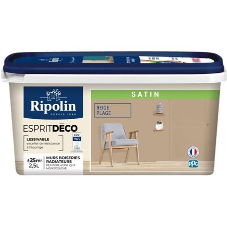 Esprit déco multi-supports beige plage satin - RIPOLIN - 2