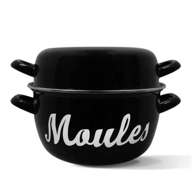 Marmite a moule - MENASTYL - 3645563 - En acier émaillé - Noir - 18 cm - Avec écritures - Tous feux dont induction