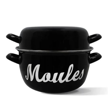 Marmite a moule - MENASTYL - 3645563 - En acier émaillé - Noir - 18 cm - Avec écritures - Tous feux dont induction