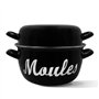 Marmite a moule - MENASTYL - 3645563 - En acier émaillé - Noir - 18 cm - Avec écritures - Tous feux dont induction