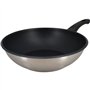 Wok - MENASTYL - 6020252 - En acier inoxydable - 28 cm - Tous feux dont induction
