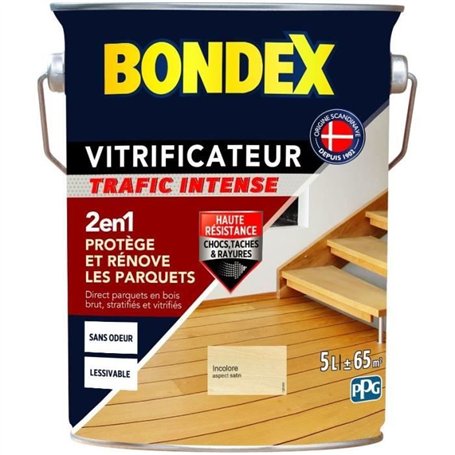 Vitrificateur trafic intense - BONDEX - Incolore satin - 5 L