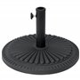 Outsunny Pied de Parasol Base de lestage Parasol Rond Ciment HDPE Motif Rosace Ø 49 cm Poids Net 14 Kg Noir