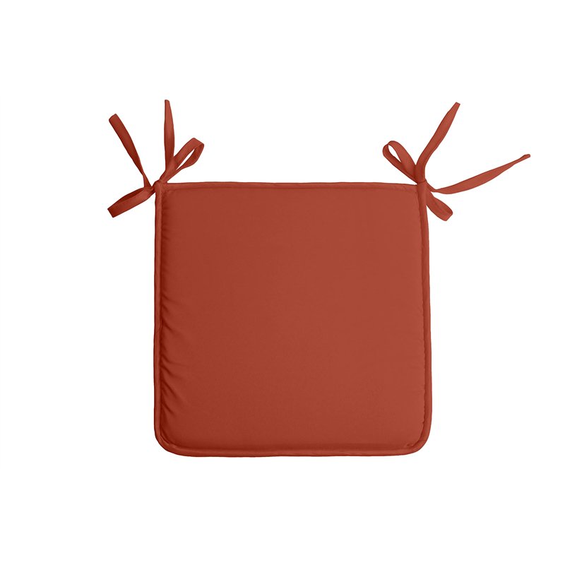 Stof - Galette de Chaise - Taille 38x38 cm - 100% Polyester - Couleur Terracotta - Modèle Nelson - Qualité Exceptionnelle - Conf