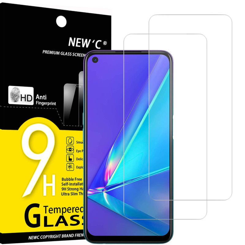 NEW'C Lot de 2, Verre Trempé pour Oppo A72
