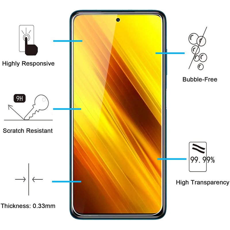 Image secondaire de NEW'C Lot de 2, Verre Trempé pour Xiaomi Poco X3 / Poco X3 Pro/Poco X3 NFC, Film Protection écran efficace contre les Rayures -