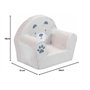 Knorrtoys 68380 Paul Fauteuil pour Enfant en Coton Blanc