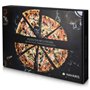 Navaris Pierre à Pizza avec Pelle - Kit Pierre Pizza Rectangulaire XL 38x30cm et Pelle en Bambou - Four Traditionnel Bois Barbec