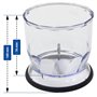 VIOKS Hachoir de rechange pour Braun 67050145 - Embout pour mixeur plongeant 350 ml - Bol hachoir électrique - Accessoire blende
