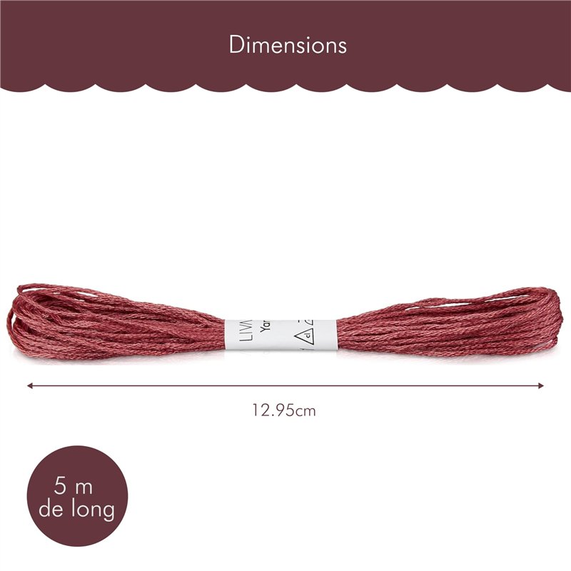 Image secondaire de Kit de fils à broder 100 couleurs de 5 mètres: Set de fil à coudre, à nouer, à tresser, à crocheter - Set point de croix et brod