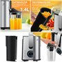 KESSER - Centrifugeuse en Inox Fruits et légumes 1100W, Extracteur de jus, Capacité 1L, Ouverture 85mm