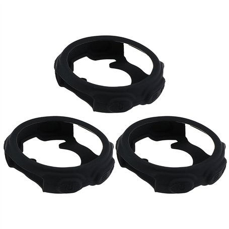 eMagTech Lot de 3 Coques de Protection en Silicone pour Montre connectée Garmin Forerunner 235 735XT Noir