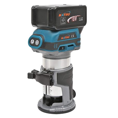 KATSU Affleureuse à Bois Défonceuse sans Fil 18V avec 3 Pinces de 6 mm