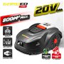 Tondeuse Robot - GARDEO - GRO20V20WIFI-2A - 20V - 800m² - Programmable avec Wifi
