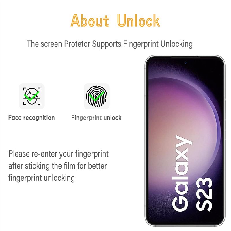 Image secondaire de AOKUMA Samsung Galaxy S23 Verre Trempé, [Lot de 2] Protection d'écran Samsung Galaxy S23 [0.26mm] [Extrêmement résistant aux ray